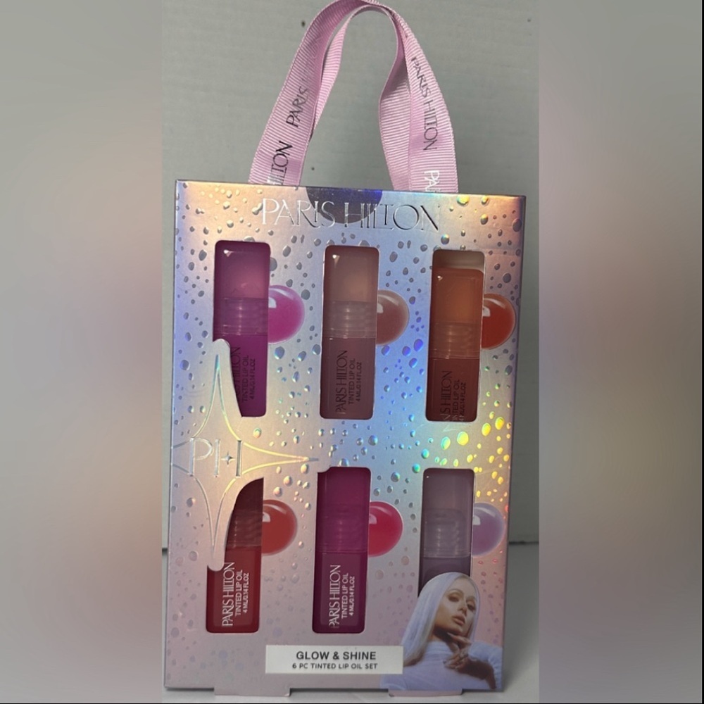 💎✨Paris Hilton Glow & Shine 6 PC Tinted Lip Oil Set - NWT & Sealed